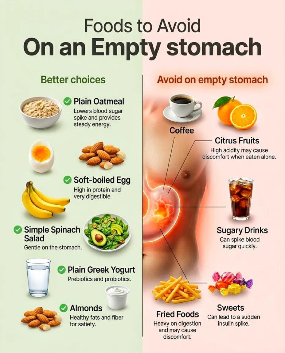 Foods You Should Never Eat on an Empty Stomach