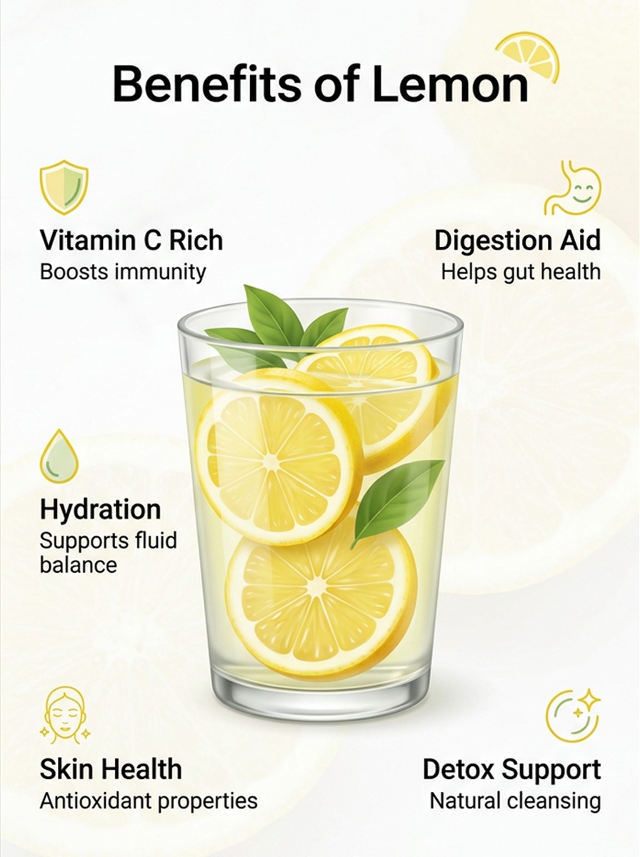 Lemon is one of the most beneficial citrus fruits