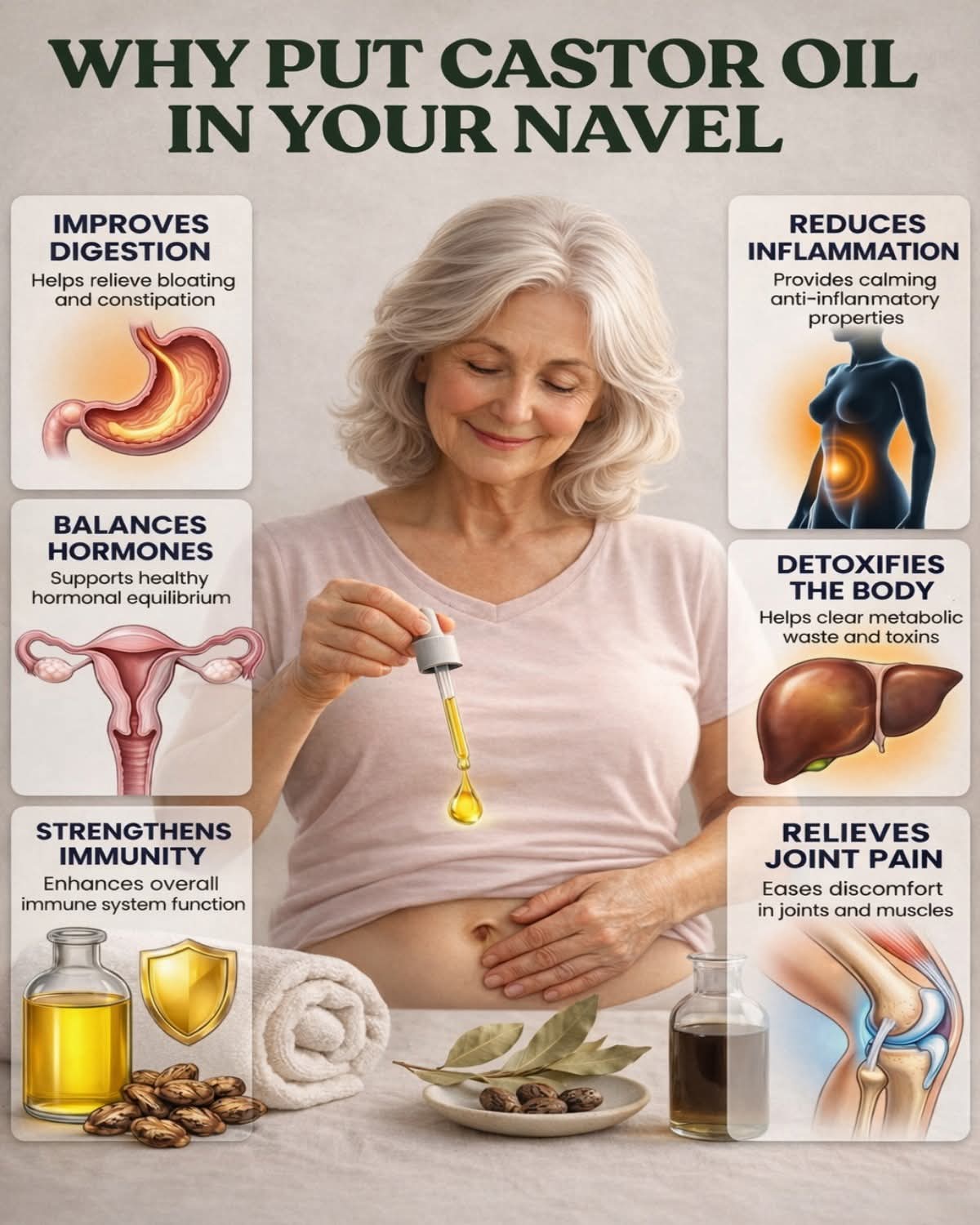 Castor Oil in the Navel, Benefits, Myths, and How to Use It Safely